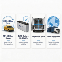 Nouveau camionnette électrique G230B longue portée 345 km, batterie CATL, haute capacité de charge, 4x2 pour l'Amérique latine, conduite à gauche