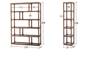Meubles de salon modernes durables, 5 niveaux, étagère de rangement d'angle en bois, bibliothèque <span class=keywords><strong>vitrine</strong></span>, supports d'affichage gratuits - Product Image 3