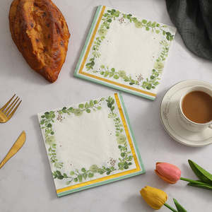 Printed Paper Napkins 330mm Square Floral Design For Themed Party Disposable Serviettes - Product Image 3
