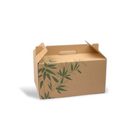 Caja de Cartón Corrugado Versátil con Asa, Tamaño Personalizado, Multiusos, para Empaque de Regalos, Ropa, Accesorios y Artículos Diarios