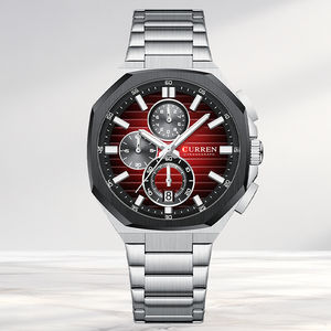 Reloj de Pulsera CURREN 8499 para Hombre, de Cuarzo, con Correa de Acero Inoxidable, Manecillas Luminosas, Cronógrafo, Resistente al Agua, Calendario, para Negocios - Product Image 5