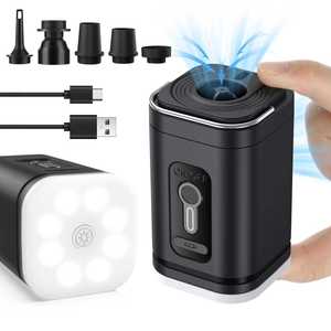 <span class=keywords><strong>Mini</strong></span> <span class=keywords><strong>pompe</strong></span> à air électrique portable pour le camping, la randonnée, batterie rechargeable, double fonction de gonflage et d'aspiration, construction en plastique - Product Image 2