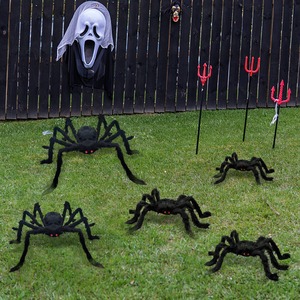 30cm <span class=keywords><strong>Halloween</strong></span> Home Decor Yard Porch Ornement Maison Hantée Réaliste <span class=keywords><strong>Araignée</strong></span> Artificielle Noir Peluche <span class=keywords><strong>Halloween</strong></span> Géant Fausses Araignées - Product Image 4