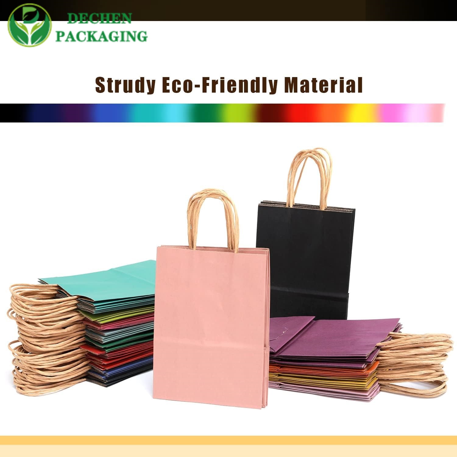 Sacs à provisions en papier brun recyclé avec poignées
