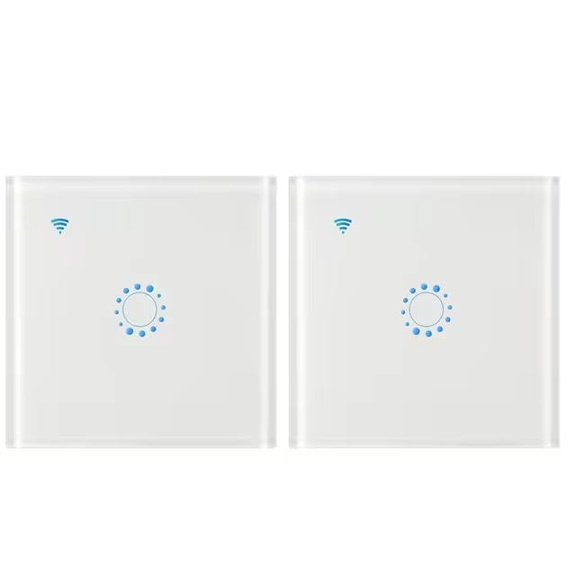 Smart Home for UK/EU 2 Way WiFi Smart Switch with Touch Panel Homekit & Alexa Control 10A PC Material