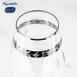 Lex Czech Lead-Free Crystal Wine Glasses 501-600ml Embossed Stemmed Red Wine Glass Set For Wedding - Product Image 3