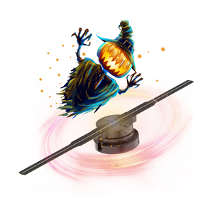 <span class=keywords><strong>Projecteur</strong></span> d'hologramme 3D pour <span class=keywords><strong>Halloween</strong></span>, ventilateur LED, affichage animé de 42cm avec carte SD pour l'éducation et la publicité en intérieur, fourniture OEM - Product Image 1