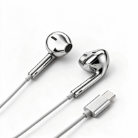 Écouteurs filaires Type-C chromés roses à succès avec réduction de bruit ENC, intra-auriculaires, cordon ABS TPE de 1,2 m