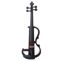 Les adultes apprennent à jouer du violon électrique électroacoustique noir et blanc pour les performances sur scène.