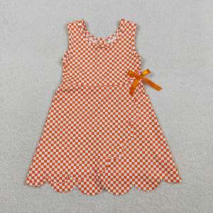 Vestido Deportivo RTS para Niñas Pequeñas, con Shorts Interiores, Estampado a Cuadros, Lazos, Bonito Diseño con Bordes Festoneados para Jugar al Tenis, Yoga - Product Image 2