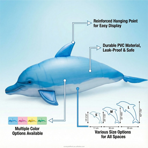 Vente flash : drone gonflable volant en forme de dauphin, spectacle publicitaire, animaux marins volants, dauphin gonflable avec té<span class=keywords><strong>l</strong></span>écommande - Product Image 5