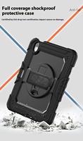 Étui pour tablette en silicone robuste et robuste étui de protection antichoc couverture arrière avec béquille pour Ipad 11 2025
