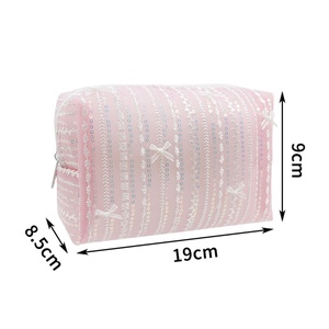 2025 haute qualité brodé paillettes conception femme Portable voyage maquillage pochette cosmétique maquillage sac pour filles cadeaux - Product Image 1