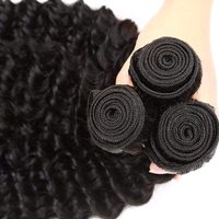 Extensions de cheveux humains vierges chinois Remy 15A, ondulation profonde, double trame, à tisser, lot en vrac, 100% non traités