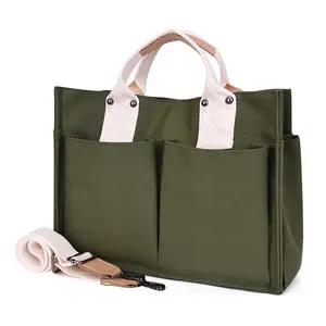 BSCI مخصص في الهواء الطلق الأزياء حقيبة شاطئية حقيبة كبيرة مفتوحة من أعلى مع مخلب عالية الجودة قماش حقيبة يد قطنية