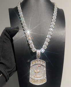 Moissanite colgante joyería 925 plata esterlina personalizado Hip Hop Moissanite colgante - Product Image 1