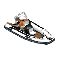 CE Hedia 17ft haute vitesse aluminium RIB sport SP 560 gonflable pvc Hypalon bateau tubes gonflable bbq beignet bateau pour la pêche