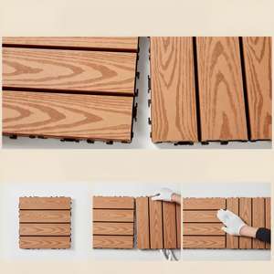 Panel de Madera Plástica WPC Coextruido Redwood 30*30*2.3cm, Piso de Madera Plástica para Terraza, Exterior, DIY - Product Image 4