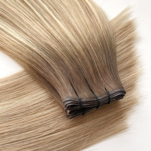 2025 nouveau <span class=keywords><strong>blond</strong></span> cendré et <span class=keywords><strong>blond</strong></span> <span class=keywords><strong>doré</strong></span> Invisible génie trame Double dessiné vierge cuticule Remy cheveux - Product Image 1
