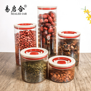 High Borosilicate Glass Airtight Storage Jar Amber Gradient Cylinder With Plastic Lid Food Grade Safe For Kitchen Use - Product Image 2