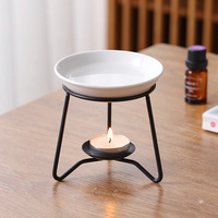 Diffuseur de parfum en métal européen, brûleur d'huile essentielle d'aromathérapie, brûleur de cire fondue, brûleur d'huile en gros pour spa et yoga