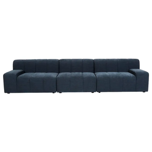 Set furnitur ruang tamu sofa desain mewah beludru biru dongker 1 + 2 + 3 bagian sofa - Product Image 4