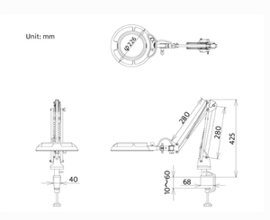 OTSUKA ENVL6K-CF - Lupa Óptica Compacta de 2X-15X con Brazo de Sujeción para Inspección - Product Image 4