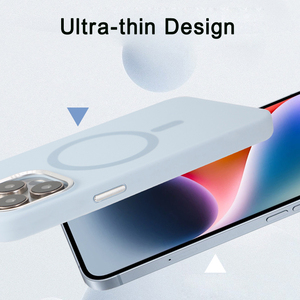 Étui de téléphone sans fil avec boutons métalliques de qualité supérieure, coque de téléphone mobile en silicone magnétique pour iPhone 15 16 Pro - Product Image 3