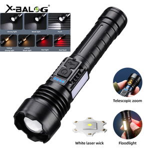 Nueva Linterna LED de Alta Potencia con Luz Lateral, Resistente al Agua, Láser Blanco, Zoom Ajustable, Duradera, para Camping - Product Image 1