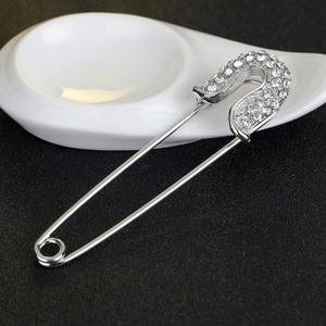 エレガントなジュエリーラインストーンクリスタル合金服装飾白鳥ピン女性の女の子のための新しいブローチビッグピンブローチ - Product Image 4