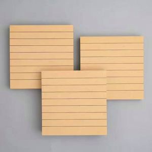 Fournitures scolaires, notes adhésives, bloc-notes en papier kraft, couleur naturelle, 3*3 pouces, auto-adhésif, 100 feuilles, matériau personnalisé, promotionnel - Product Image 3