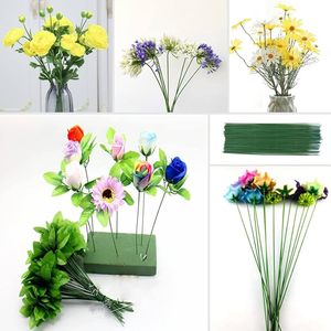 ลวดก้านดอกไม้สีเขียวขนาด 2 มม. หุ้มพลาสติก สำหรับงาน DIY อุปกรณ์เสริม ความยาว 30 ซม. 40 ซม. ลวดก้านดอกไม้สำหรับจัดดอกไม้ - Product Image 3