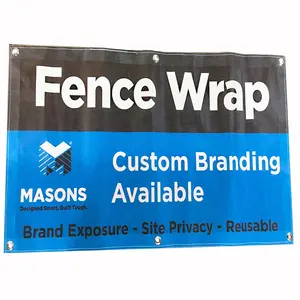 Digital Printing Outdoor Clap Banner Advertising Vinyl Pvc Fence Banner Outside Banners