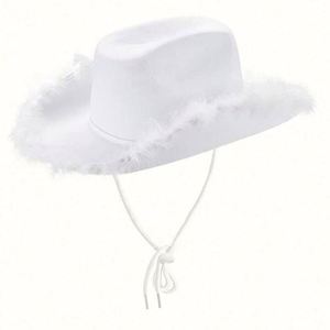 Chapeau de Fête Tendance et de Haute Qualité en Promotion – Chapeau de Cowboy Rose en Fourrure, Chapeau de Cowgirl Rose - Product Image 4