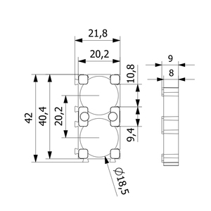 Soporte para Baterías de Litio 18650x2P, Venta al Por Mayor de Fábrica, Compatible con OEM, Material Plástico ABS y PC, Soporte para 18650 - Product Image 3