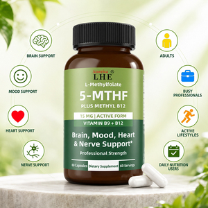 Capsules de méthylfolate Shecome personnalisées pour soutenir la santé du cerveau et du cœur chez les femmes et les hommes - Complément de méthylfolate - Product Image 2