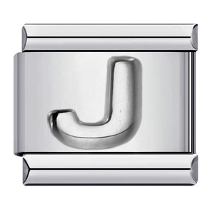 Venta al por mayor de dijes italianos de acero inoxidable con letras en relieve, que no se deslustran, a granel, en oro y plata, para pulseras DIY - Product Image 5