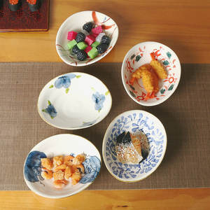 Plato Poco Profundo Estilo Japonés - Tazón de Cerámica Retro Irregular al por Mayor con Flores Pintadas a Mano para <span class=keywords><strong>Sushi</strong></span> y Aperitivos - Product Image 2
