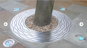 आउटडोर उपयोग के लिए डार्क ग्रे पेंटिंग राउंड वॉकवे पेड़ की सुरक्षा कवर प्लेट - Product Image 2