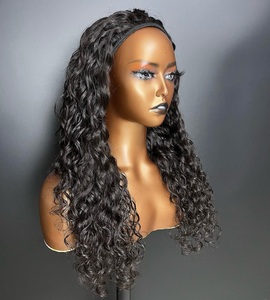 Perruque bouclée mi-tête avec cordon de serrage, 100 % cheveux humains indiens bruts, sans colle, ajustable et respirante, style <span class=keywords><strong>pixie</strong></span> bouclé - Product Image 3