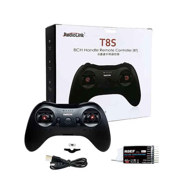 8CH RC Transmitter Radio System 2.4GHz Remote Controller with Receiver for Drone Aircraft Boat FPV UAV Model