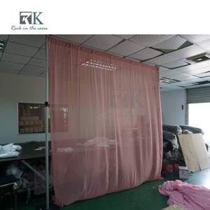 Quick install Pipe Kit and Pink Drape Aluminum Standing Curtain System Wedding Backdrop - Product Image 4