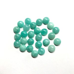 IGI certificado 6mm redondo Natural amazonita suave cabujón semiprecioso calibrado piedras preciosas sueltas para la fabricación de joyas al por mayor - Product Image 4
