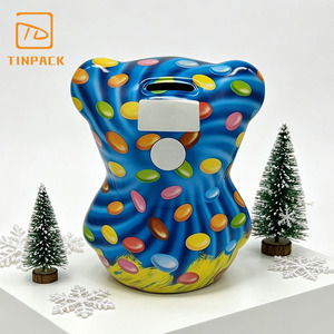 Salvadanaio in Latta a Forma di Orso Personalizzato a Basso Prezzo, Scatola Metallica per Monete, Caramelle, Cioccolato, Confezione Regalo Natalizia - Product Image 4