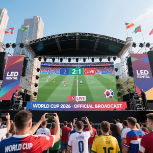 Affichage LED extérieur à louer P3.91 160 °   Vue panoramique pour les matchs de football, affichage des scores en direct sur les gradins du stade - Product Image 1