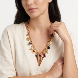 CUCOCUCA YCY 02 Modern Ceramic Focus Pendant <b>Necklace</b> Trendy Modern Ceramic Pendant <b>Necklace</b> designed to be boldly Bohemia - Product Image 3