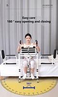 Chaise de transfert manuelle pour patient paralysé, avec levage hydraulique, pour soins aux personnes âgées, accoudoirs réglables, légère, portable, 130 kg