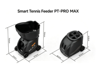 Máquina Lanzapelotas de Tenis Automática con Cámara de Visión Artificial, Programable, con Batería, para Entrenamiento en Clubes de Tenis