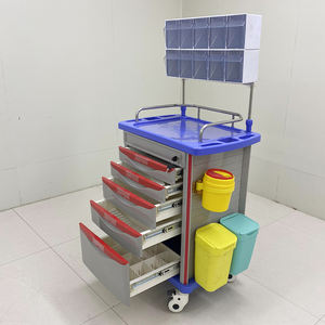 Hete Verkoopapparatuur Abs Noodtrolley 5-laags Lade Verpleegkundige Anesthesiekar - Product Image 6