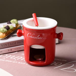 Ensemble chauffe-beurre en céramique Yongli 280ML avec fourchettes, ensemble de pot à <span class=keywords><strong>fondue</strong></span>, ensemble de bol à <span class=keywords><strong>fondue</strong></span> - Product Image 4